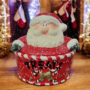 Vintage Santa Treat Cookie Jar